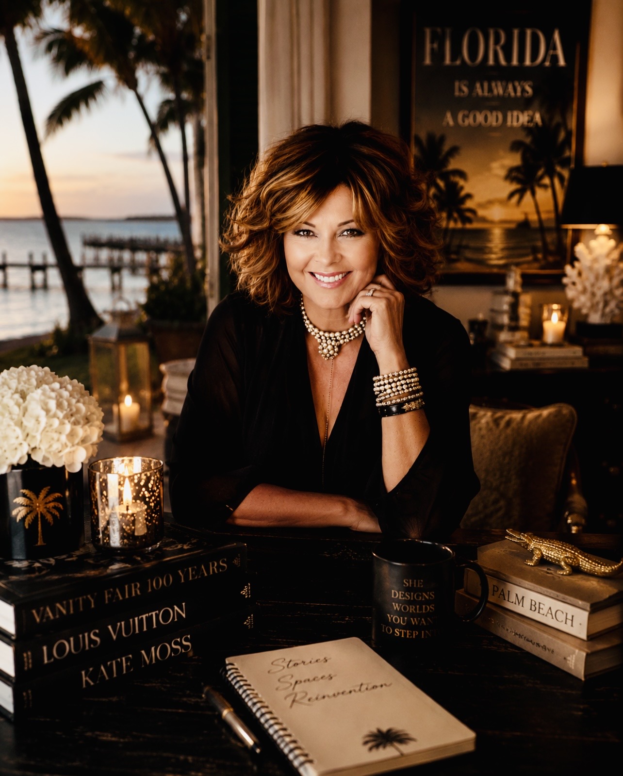 Cyndi Stuart at her Florida home — author, designer, storyteller